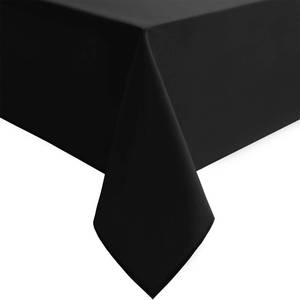 lot 2487 image: Hiasan Black Rectangle Tablecloth - Waterproof Wrinkle Resistant Washable Fabric Table Cloth for Dining Room Kitchen and Outdoor Use, 60 x 84 Inch