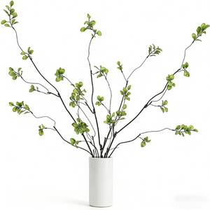 lot 2491 image: Ytzord 4 Pcs 35.5 Inch Artificial Ficus Branches Fake Greenery Stems Realistic Faux Plants for Home Decor Tall Vase Fillers Centerpieces Indoor Outdoor Wedding Party Decoration