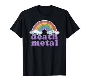 lot 2516 image: Death Metal Rainbow Funny Retro Vintage Love Music Metalhead T-Shirt XL