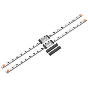 lot 2524 image: uxcell 2pcs MGN9 400mm Linear Guide Rail with 2pcs MGN9H Sliding Carriage Block Bearing Steel and 2pcs Plastic Mini MGN12 Linear Guide for DIY 3D Printers and CNC Machine, Silver