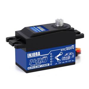 lot 2525 image: INJORA RC Digital Servo 14kg Low Profile Servo Metal Digital Core High Torque Servo for 110 112 RC Vehicles On-Road Touring Drift Car Helicopter Model