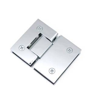 lot 2533 image: Shower Door Hinges, 180 Degree Glass Door Hinges, Heavy-Duty Brass Shower Door Replacement Parts for 516-12 (8-12mm) Glass Thick, Chrome