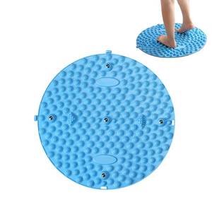 lot 2537 image: MIUPOO Foot Massage Mat,Relaxation Massage Mat Feet Massage Pad,Acupressure Mat for Feet,Anti Fatigue Walk Stone Acupoint Mat Particle Portable Massage Tool for Walking Long Sitting,Blue,13.4Inches