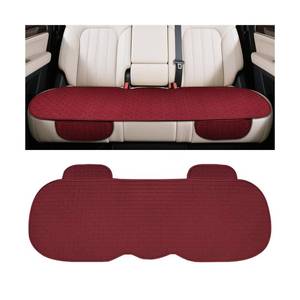 lot 2547 image: Osilly Car Back Seat Cover, Anti-Slip Long Vehicle Rear Bench Protectors with Storage Pocket, Breathable Comfortable Auto Interior Seating Bottom Protection Accessories, Universal Fit (Wine Red)