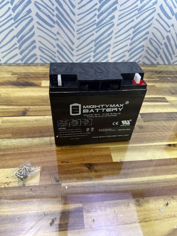 lot 191693 image: Mighty Max Battery ML18-12 - 12V 18AH CB19-12 SLA AGM Rechargeable Deep Cycle Replacement Battery