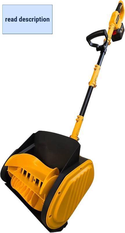 lot 271130 image: Retails for $130 Lightweight Electric Snow Shovel Cordless Set with Charger Powered by Lithium Battery for Driveway Snow Removal, 20v Small Snow BlowerThrower Detachable & Brushless