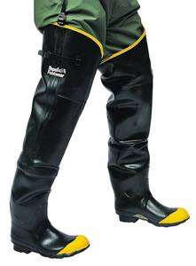 lot 161380 image: Galeton 7942-11 Repel Footwear Steel Toe Hip Boots with Straps, Mens Size 11, Black