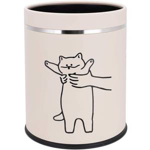 lot 361417 image: Juju Cat Trash Can - Cat Decor Garbage Can - Small Waste Basket for Bedroom - Garbage Bin Trashcan - Wastebasket Dustbin Trash Cans - 3.3 Gallon  12.5 Liter (Hey)