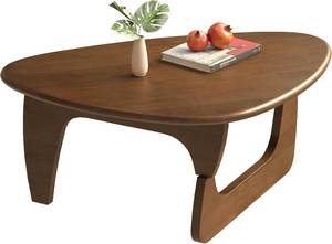 lot 461250 image: Retails for $130 35.4 Mid Century Modern Coffee Table, Solid Wood Triangle Coffee Table for Living Room, Modern Tea Table for Home, 35.4x23.6x16.5