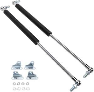 lot 461255 image: Gas Strut Shock Lift Support with L Bracket 534N 120lb Metal Gas Spring   Smooth Controlled Motion, Adjustable Force, Ideal for Hatch Cargo Box, RV Doors, and Storage Solutions (15inch)