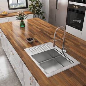 lot 461281 image: YENHOME 30X118 Butcher Block Contact Paper for Countertops Waterproof Dark Brown Wood Contact Paper Peel and Stick for Cabinets and Drawers Faux Wood Wallpaper Self Adhesive Shelf Liner Wood Grain
