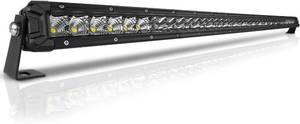 lot 461286 image: 42 Inch LED Light Bar Single Row Flood & SpotBeam Combo 40000LM Off Road LED Light Bar Driving Light for Pickup SUV ATV UTV Truck Roof Bumper