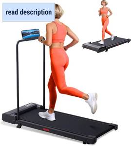 lot 161412 image: Retails for $130 Walking Pad Treadmill with Incline, 2026 Upgrade Portable Under Desk Treadmill for Home Small with Handles, 3.0HP Walking Pad with Handle Bar, 0.6-7.6MPH, 350LBS
