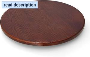 lot 461263 image: Round Wooden Table Top 23.6inch DIY for Coffee Table Dinner Table Pub Table Coffee Table Durable Solid Pine Wood (Pine Wood, 60cm)