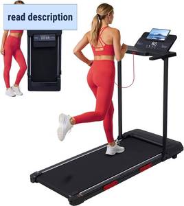lot 461294 image: Retails for $180 Walking Pad with Handle Bar, 3.5HP Electric Portable Walking Pad Treadmill with Handles, 0.6-10MPH Running Treadmill with Handles for Home Small, Big Screen, 400LBS Capacity