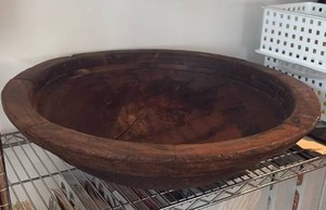 Large Handmade Wooden Dough Bowl - Retail: $45