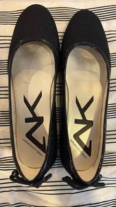 lot 59198 image: Anne Klein Sport Black Ballet Flats with Bow Detail 6.5 - Retail $15