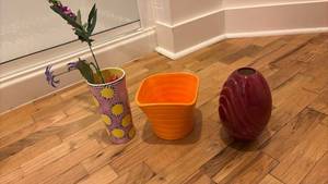 lot 59219 image: Mixed Vase and Planter Collection Set of 3 - Retail $15