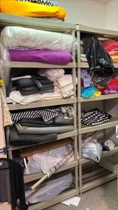 lot 59229 image: Pair of Storage Racks  Shelving Units (Contents Not Included)  - Retail $75