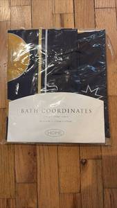 lot 59266 image: Bath Coordinates Midnight Shower Curtain 69x69 Inches - Retail $15