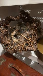 lot 59292 image: Natural Twig and Branch Decorative Wreath - Retail $25