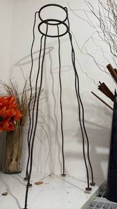 lot 59296 image: Metal Wire Plant Support Stakes with Circular Top Rings - Retail $15