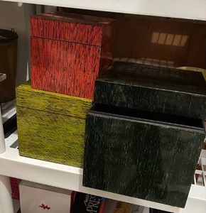 lot 59306 image: Asian Lacquered Storage Boxes Set - Retail $15