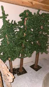lot 59316 image: Set of Three Artificial Christmas Trees - Retail $75