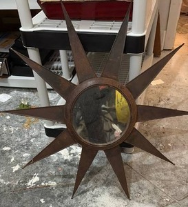 lot 59320 image: Metal Starburst Wall Mirror - Retail $45