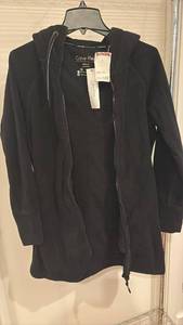 lot 59336 image: Calvin Klein Performance Black Hooded Zip-Up Jacket Medium - Retail $39