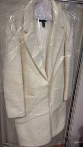 lot 59338 image: Womens Cream Wool Blend Oversized Blazer Coat - Retail $45