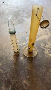 lot 60819 image: Set of Tube Bird Feeders with Perches - Retail $15