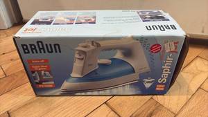 lot 60855 image: Braun Saphir Jet Steam Iron 1200 Watt PV 2560 - Retail $25