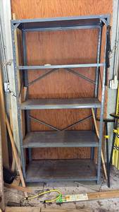 lot 60866 image: Heavy Duty Metal Storage Shelving Unit - Retail $75