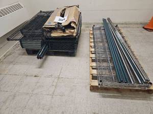 lot 20206 image: Commercial Wire Shelving Unit with Posts and Hardware