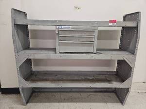 lot 20216 image: Adrian Steel Commercial Van Shelving Unit with Locking Drawers