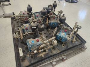 lot 4138 image: Industrial Hydraulic Pump System with Multiple Components