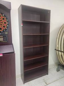 lot 20159 image: 6-Shelf Wooden Bookcase