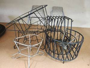 lot 20179 image: Wire Dish Drying Rack with Drainboard and Utensil Holder