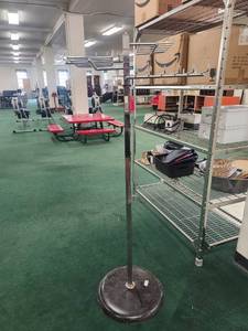 lot 20220 image: Chrome Rotating Peg Hook Display Rack