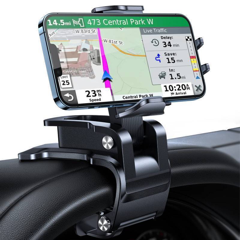 lot 35750 image: Universal Car Phone Clip Holder Military Sturdy, Firmly Grip & Never Slip Ultra Stable Dashboard Cell Phone Mount for Car Dash Fits All iPhone 16 15 14 13 12 Pro Max Android Samsung GPS - Retail $36