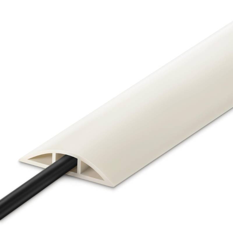 lot 45084 image: 10FT Floor Cord Cover, Beige Cord Hider, Durable Cord Covers, Cable Floor Cover, Floor Cord Protector, Hide Cords, 10 Inches Length, 0.47 W x 0.24 H - Retail $20