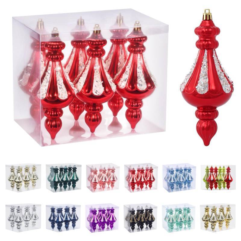 lot 45103 image: Christmas Ornaments Set, 5.9Inch Plastic Shatterproof Christmas Ball Hanging Ornaments for Xmas Tree Decorations, for Indoor Home Thanksgiving Halloween Party Decor - 6Pcs  Red. - Retail $13
