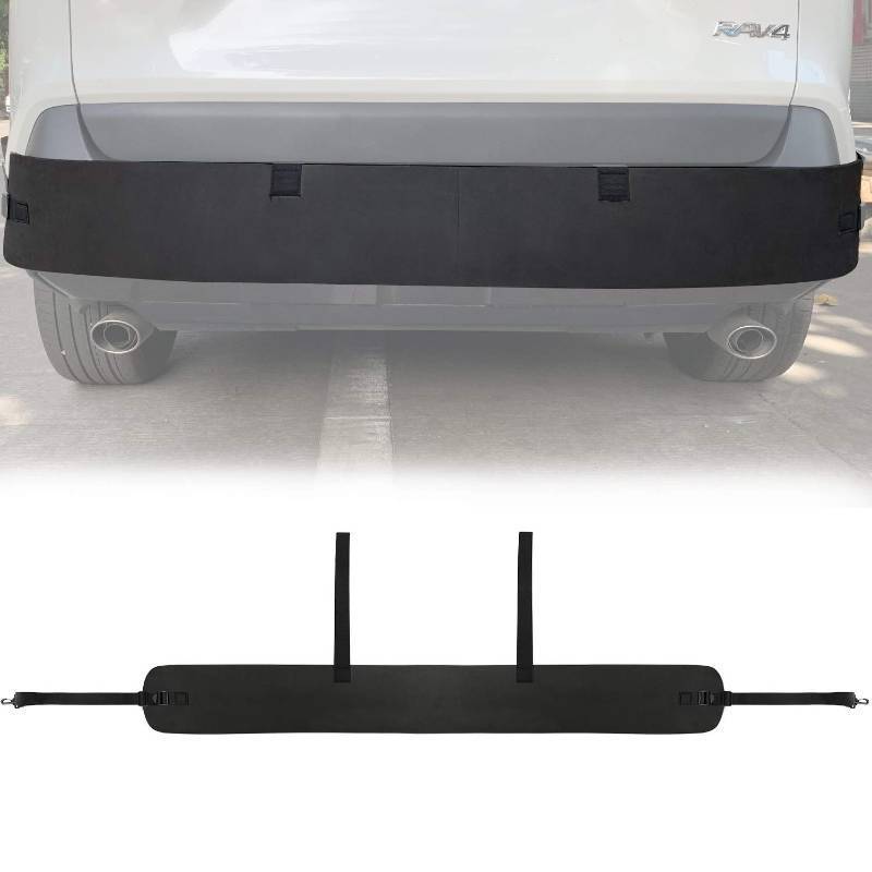 lot 45189 image: Universal Car Bumper Protector Guard, Rear Bumper Protector for Cars ONLY, Black Rear Bumper Guard 72 x 8.07 x 0.4 - Retail $38