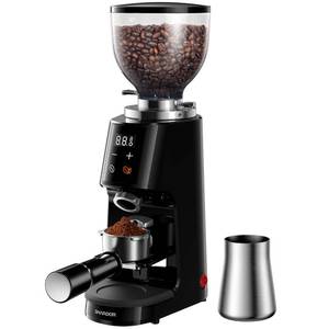 lot 36476 image: Professional 64mm Burr Coffee Grinder with 100 Grind Settings and All-Metal Chamber, Coffee Bean Grinder with Adjustable Electronic Timer and LED Display. Missing Parts. - Retail $299