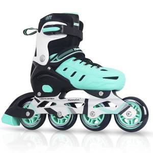 lot 36489 image: Inline Skates for Adults Men Women, Adjustable Aggressive Durable Roller Blades with Giant Wheels, High Performance Skates for Male Female Teal Size 6 7 8 9 - Retail $50
