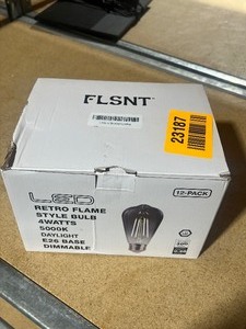 lot 23187 image: FLSNT LED Retro Flame Style Bulb 4w 12pck