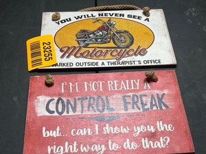 lot 23255 image: 2 Home Decor Signs