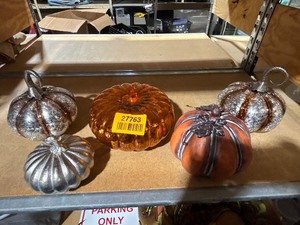 lot 27763 image: Lot of Misc. Pumpkin Decor
