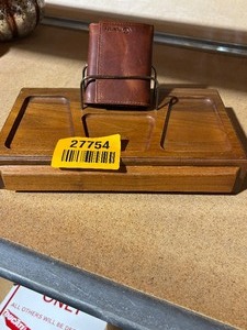 lot 27754 image: Dresser Display w Cufflinks & Wallet